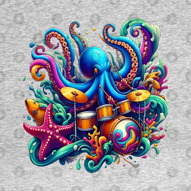 Melodic Octopus: Drumming in the Depths by coollooks